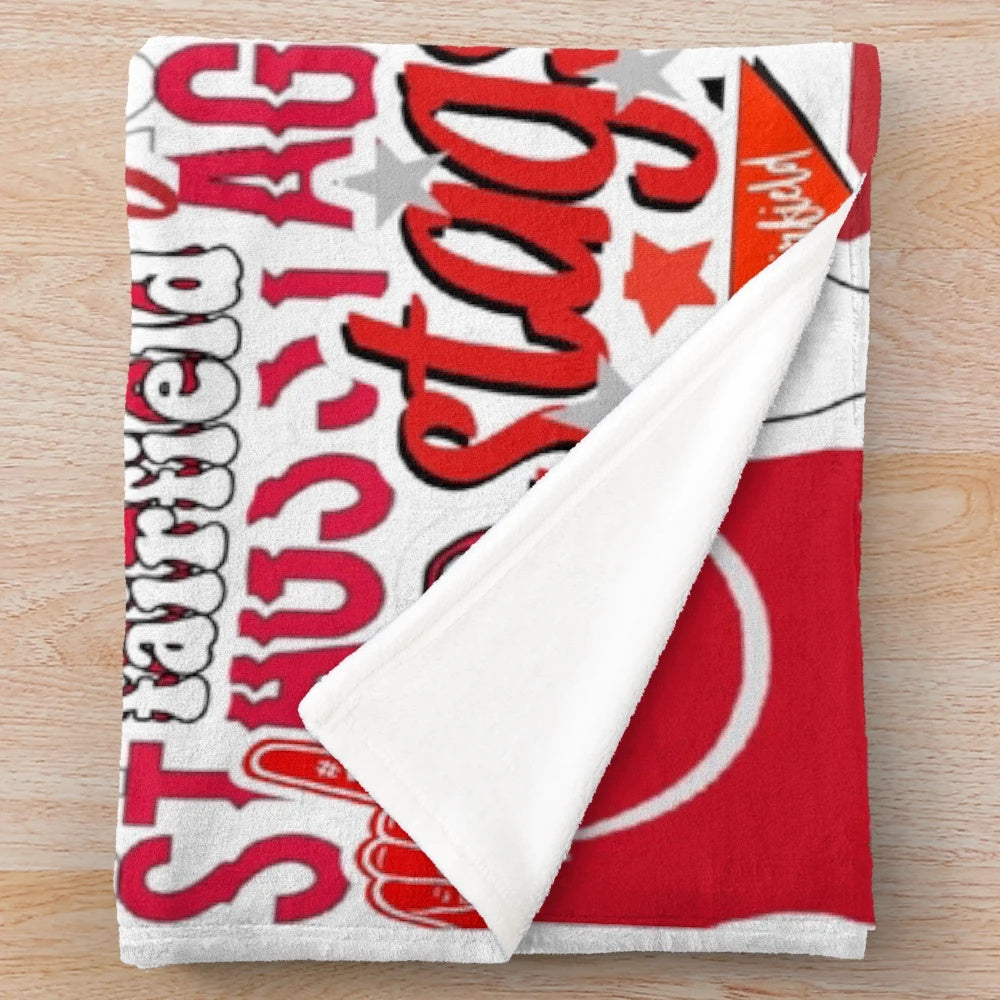 Stags Up Plush Blanket featuring a soft and warm design for Fairfield fans