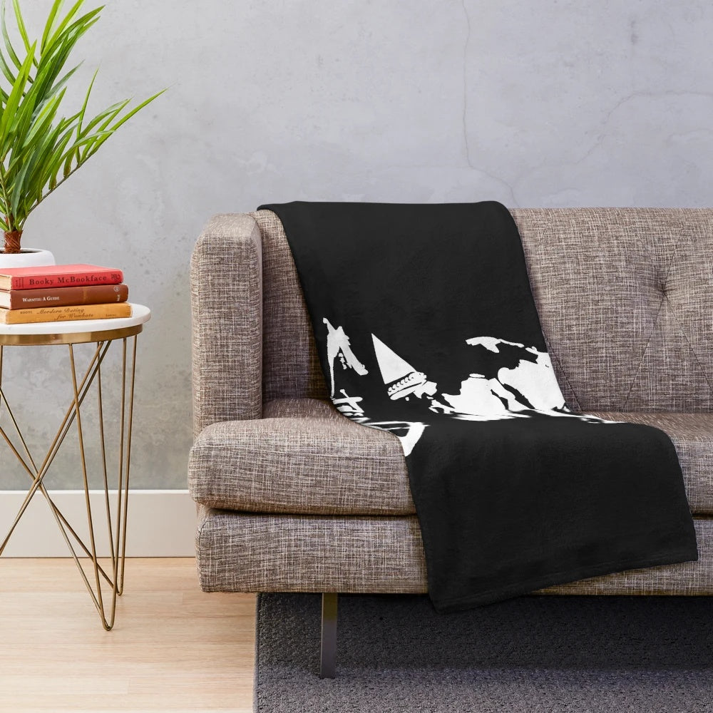 Plush blanket with Staind band design for music fans