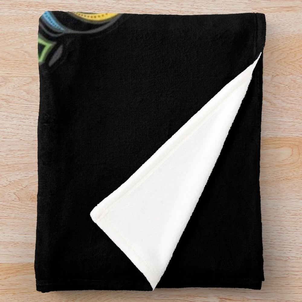 Star-themed plush blanket with intergalactic design