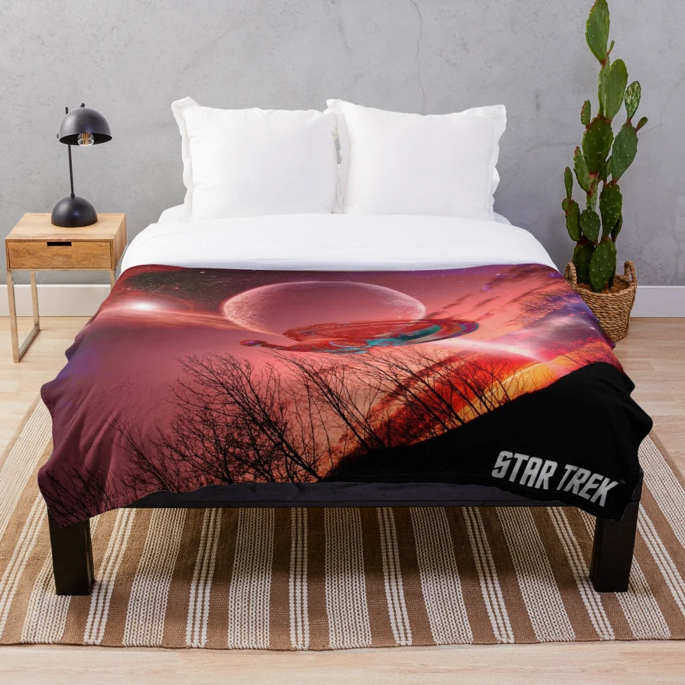 Star Trek Voyager themed plush blanket