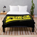 Soft and plush star wars-themed blanket with "May the Force Be With You" design