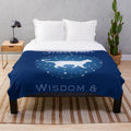 Cozy plush blanket with Starclan dreams and warrior cats design
