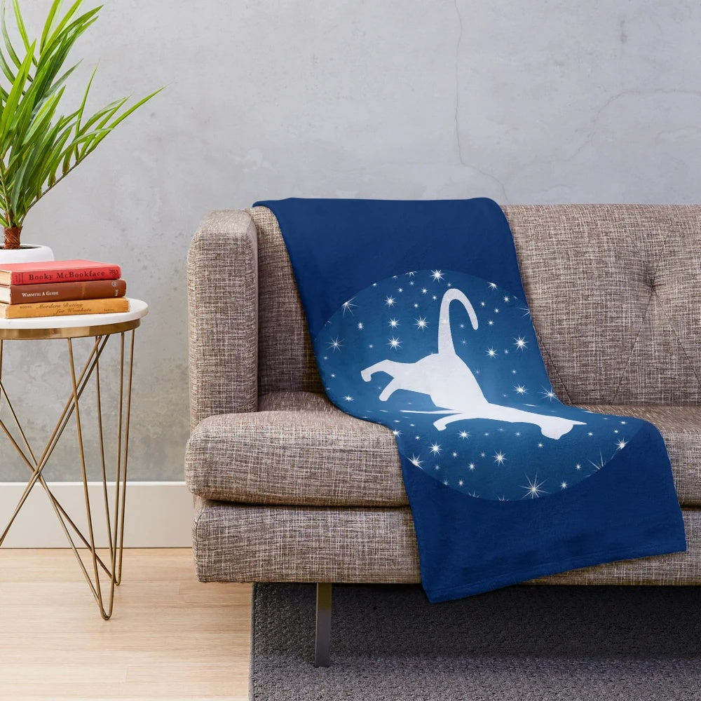 Cozy plush blanket with Starclan dreams and warrior cats design