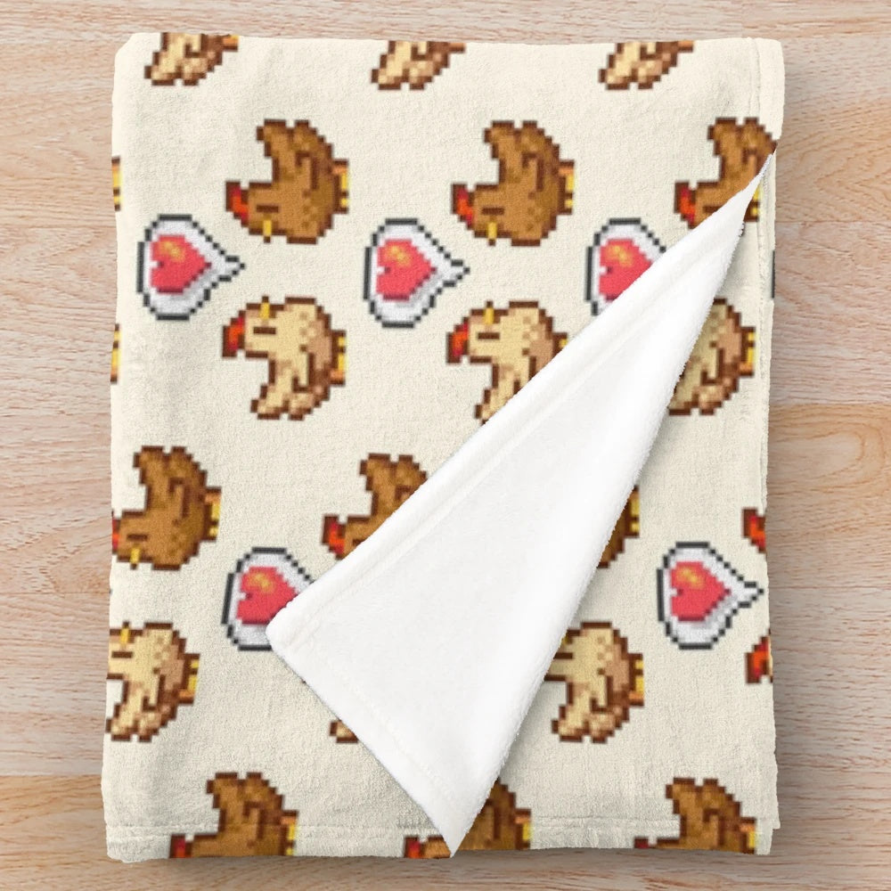Stardew Valley Chicken Lover's Plush Blanket