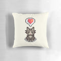 A soft, gray cat-themed pillow inspired by the video game Stardew Valley