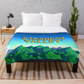 Stardew Valley inspired pixel art plush blanket