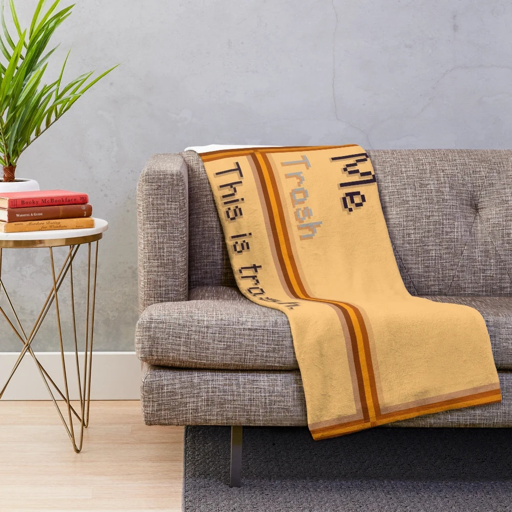 Soft, plush blanket featuring a cute, pixel-art design inspired by the popular game Stardew Valley.