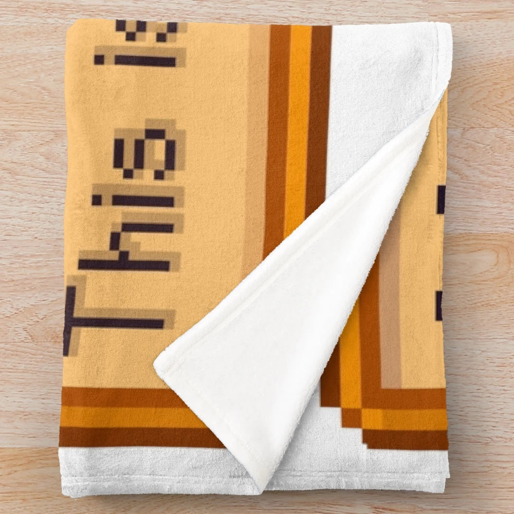 Soft, plush blanket featuring a cute, pixel-art design inspired by the popular game Stardew Valley.