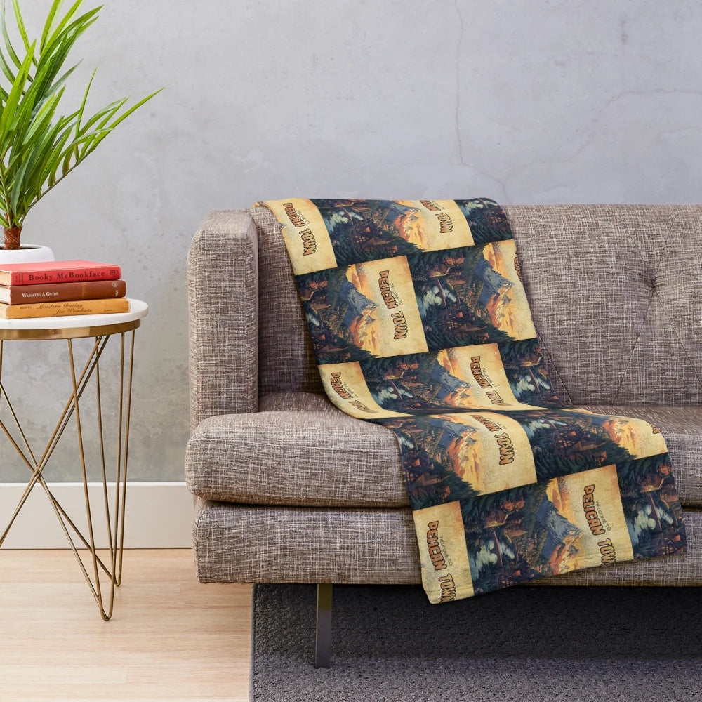 Stardew Valley inspired plush blanket with charming game artwork