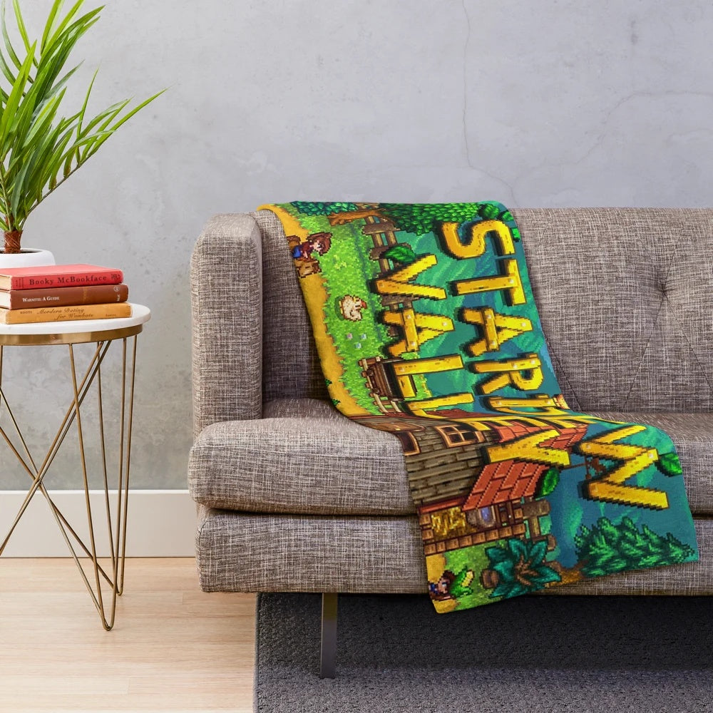 Stardew Valley Plush Blanket with Intro Scene Artwork