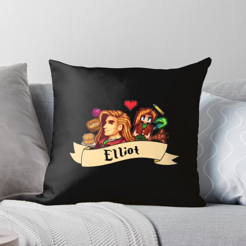 Soft, plush Stardew Valley pillow featuring a cute, pixel art Junimo character - the perfect gaming decor for Stardew Valley fans.