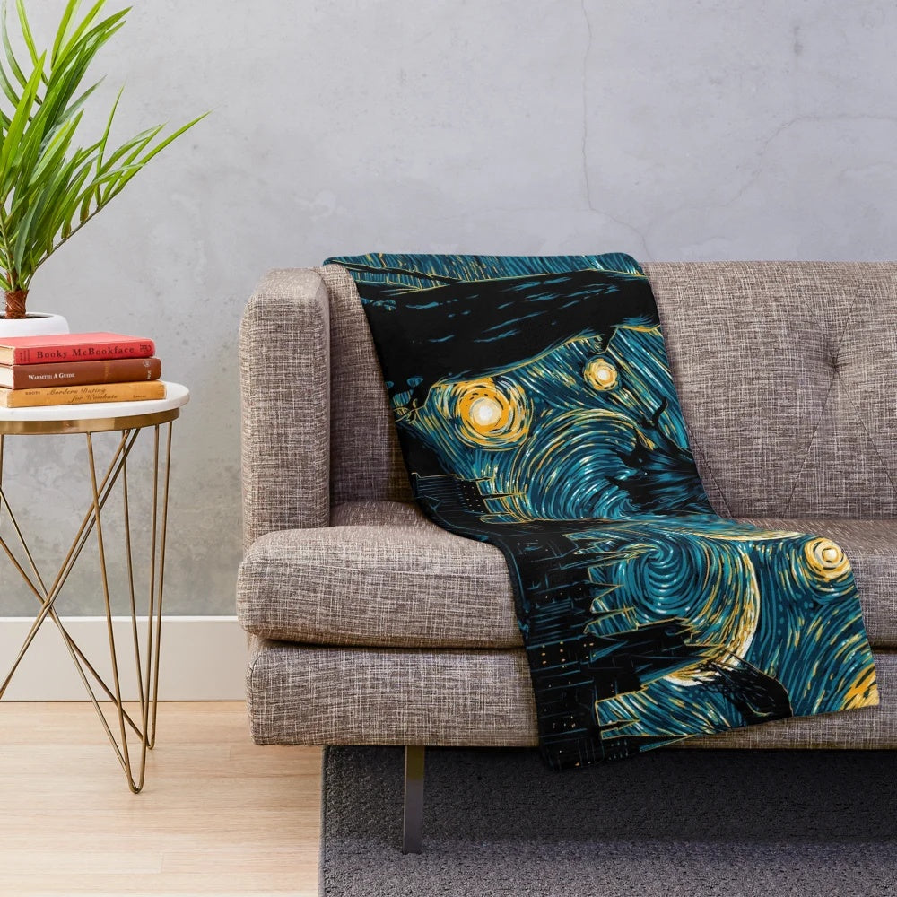 Starry Dementors Away Plush Blanket featuring a cozy, fantasy-inspired design