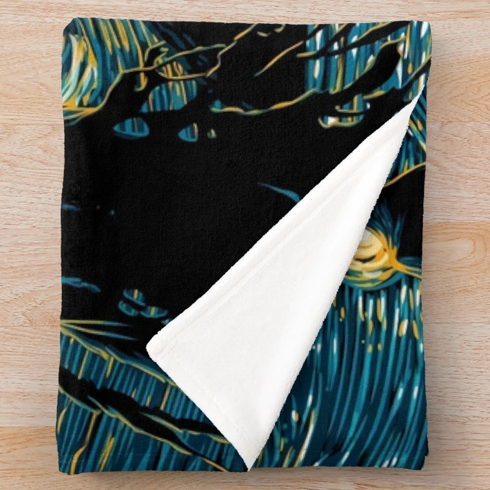 Starry Dementors Away Plush Blanket featuring a cozy, fantasy-inspired design