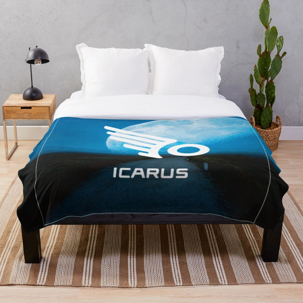 Starset-inspired plush blanket with geometric space design