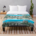 Steamboat Ski Map Plush Blanket with Soft, Cozy Design