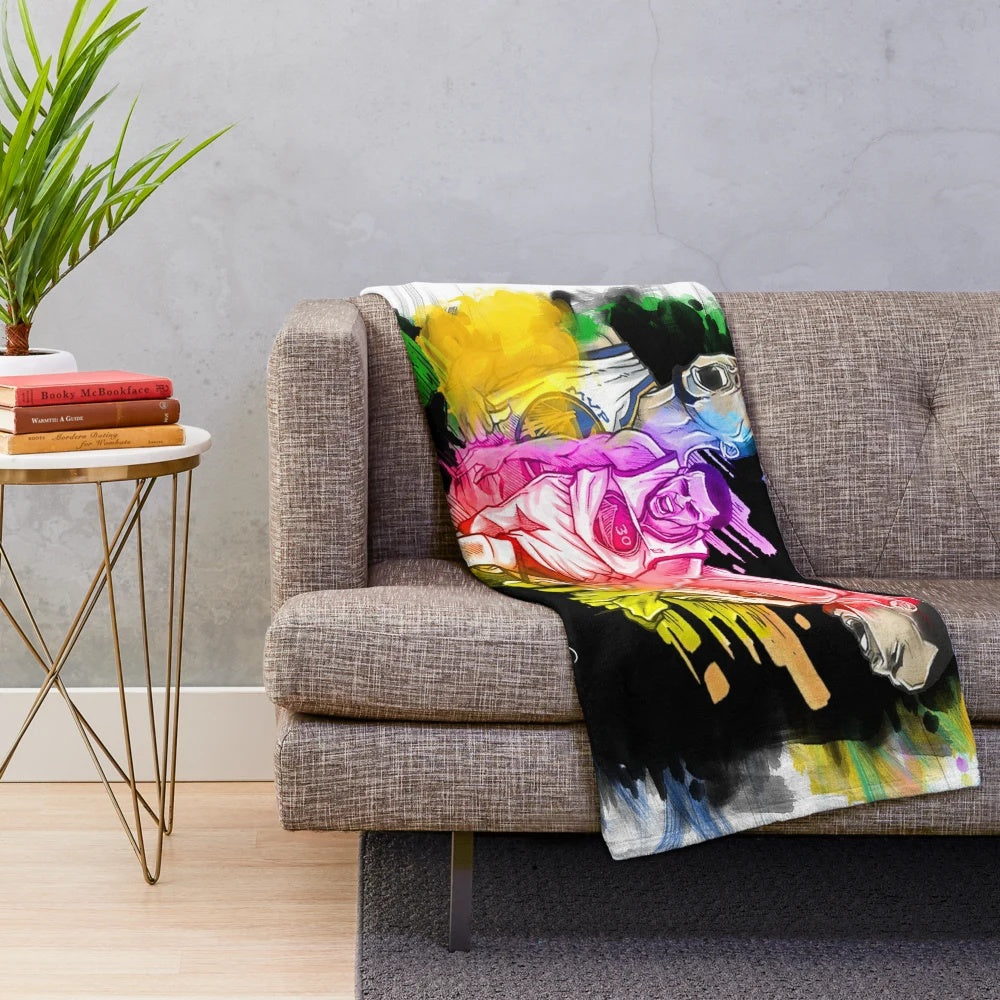 Steph Curry inspired plush blanket for basketball enthusiasts