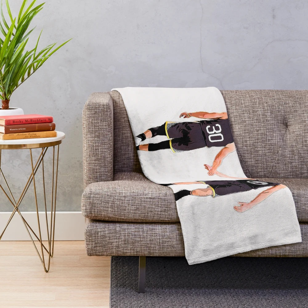 Stephen Curry Inspired Plush Blanket for Basketball Fans