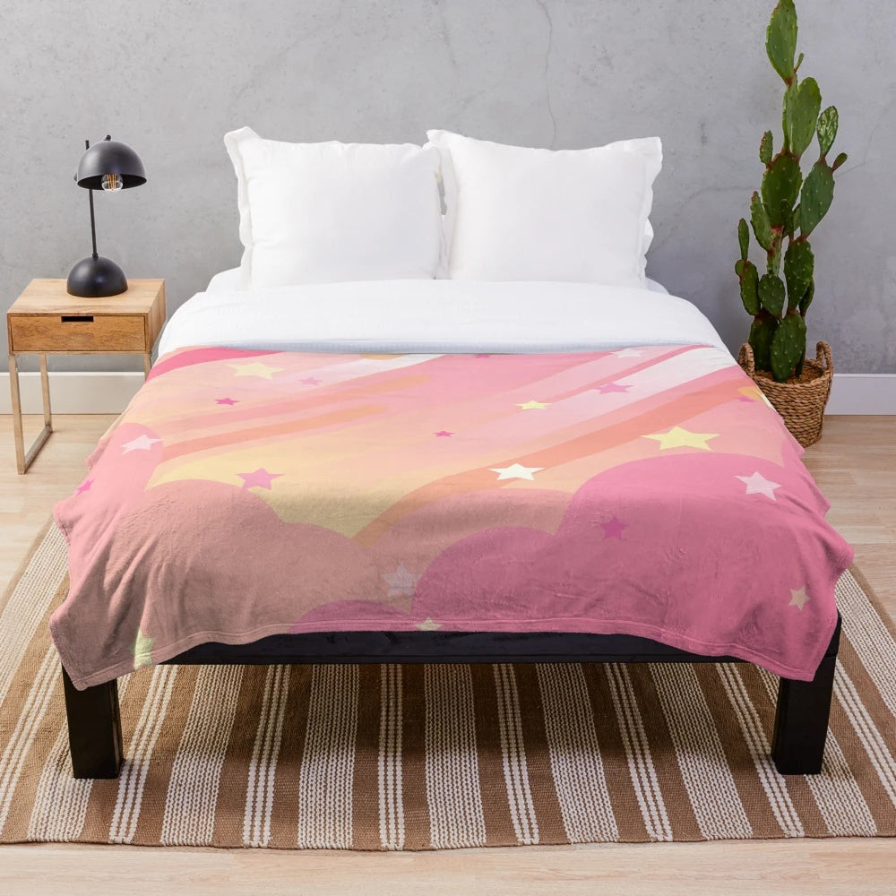 Steven Universe Clouds Plush Blanket featuring characters from the popular animated series