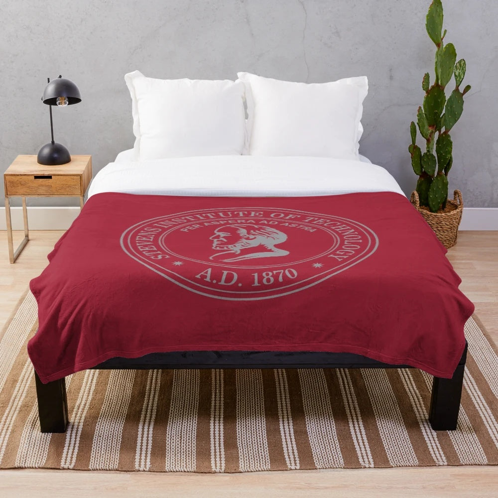 Stevens Institute of Technology Plush Blanket with college logo and team colors