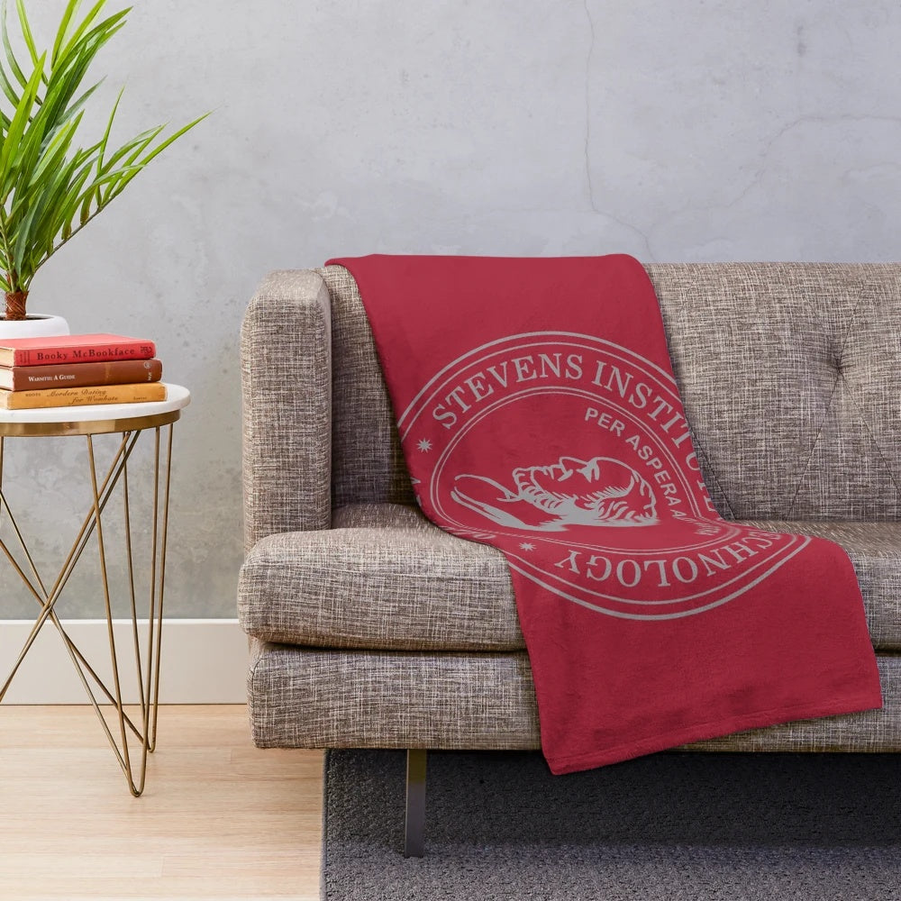 Stevens Institute of Technology Plush Blanket with college logo and team colors