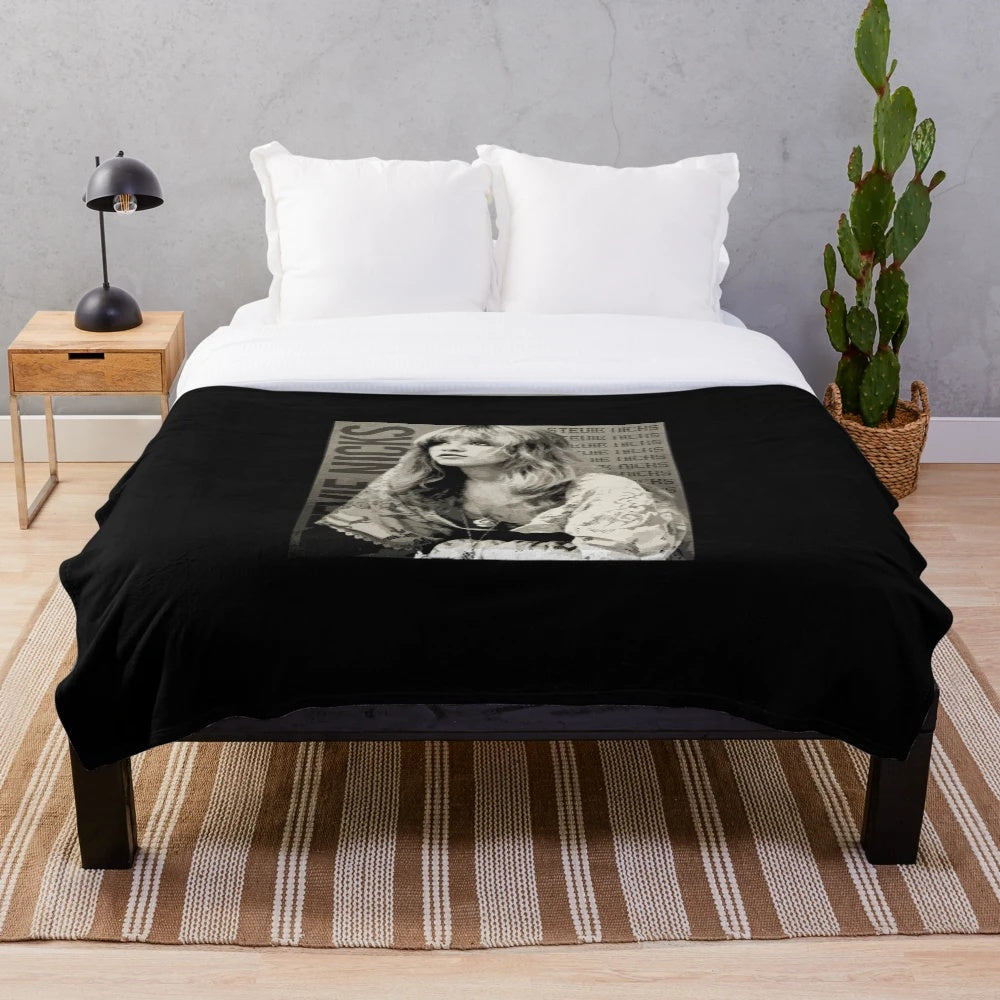 Soft and plush Stevie Nicks-themed blanket