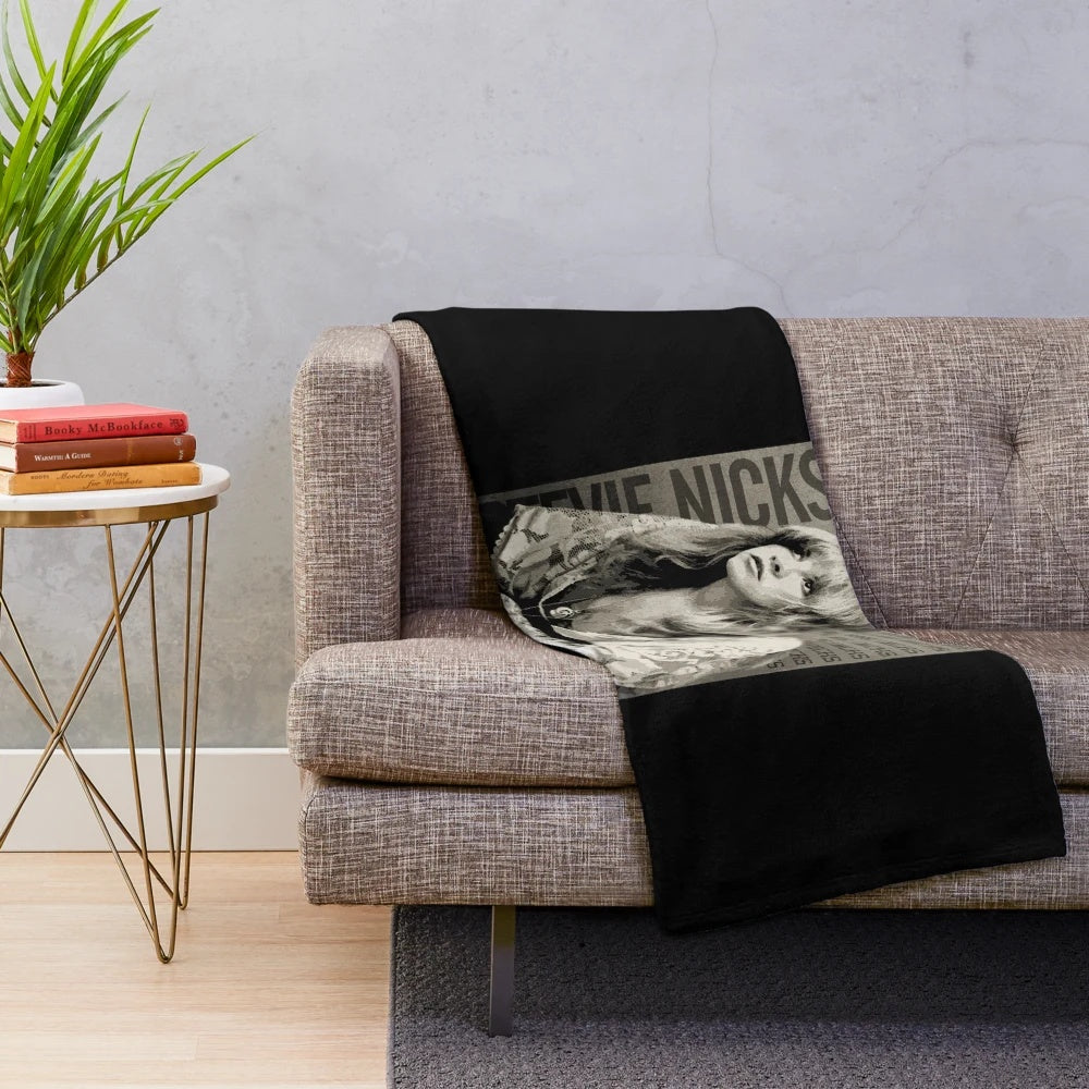 Soft and plush Stevie Nicks-themed blanket