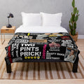 Still Game inspired plush blanket with Scottish comedy design