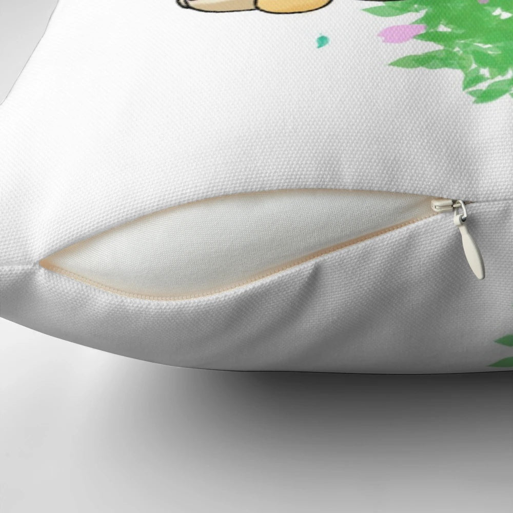 A soft, plush pillow featuring characters and imagery from the beloved "Story of Seasons" (Harvest Moon) video game franchise.