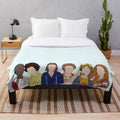 Stranger Things 3 inspired plush blanket featuring the show's characters