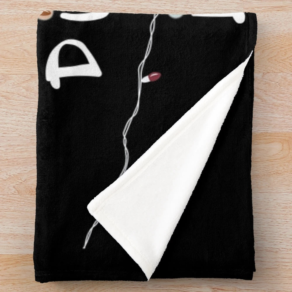 Stranger Things inspired plush blanket with Netflix TV series characters