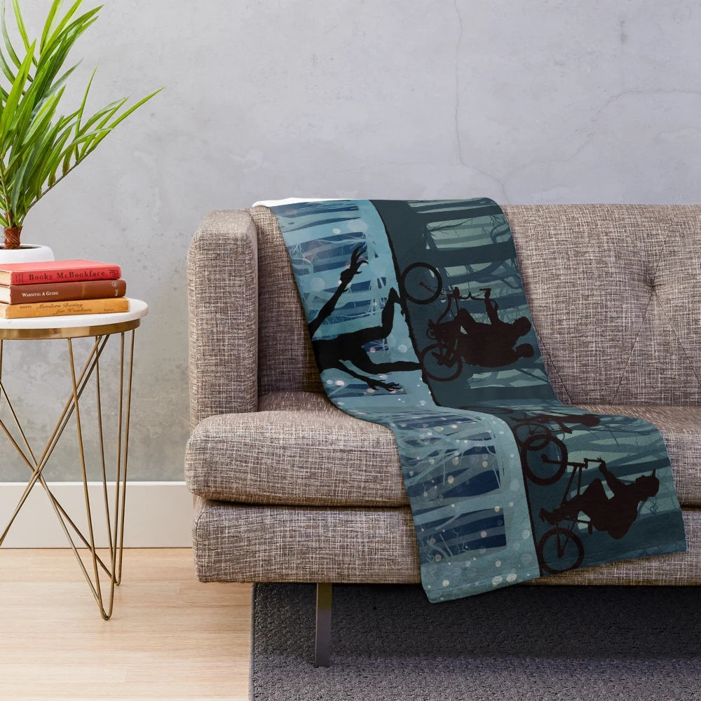 Soft, plush blanket featuring Stranger Things inspired graphic design
