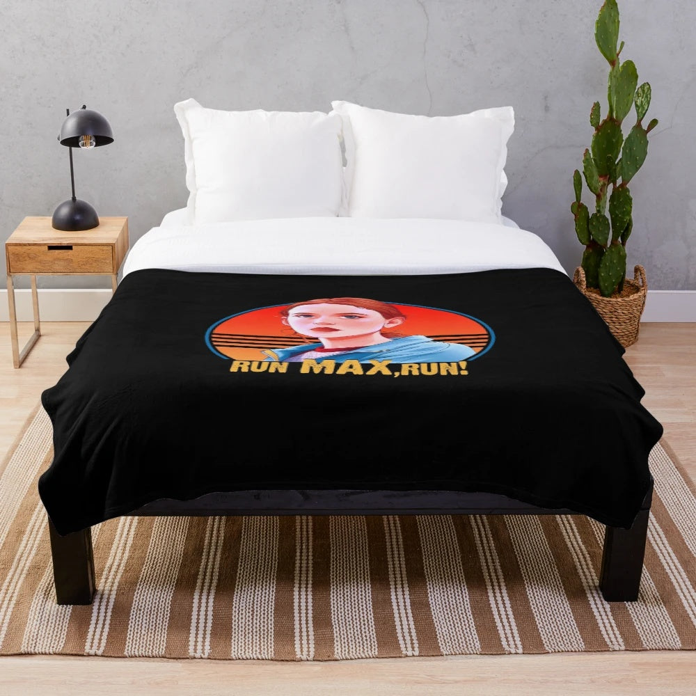 Stranger Things Inspired Plush Blanket with Pop Art Design
