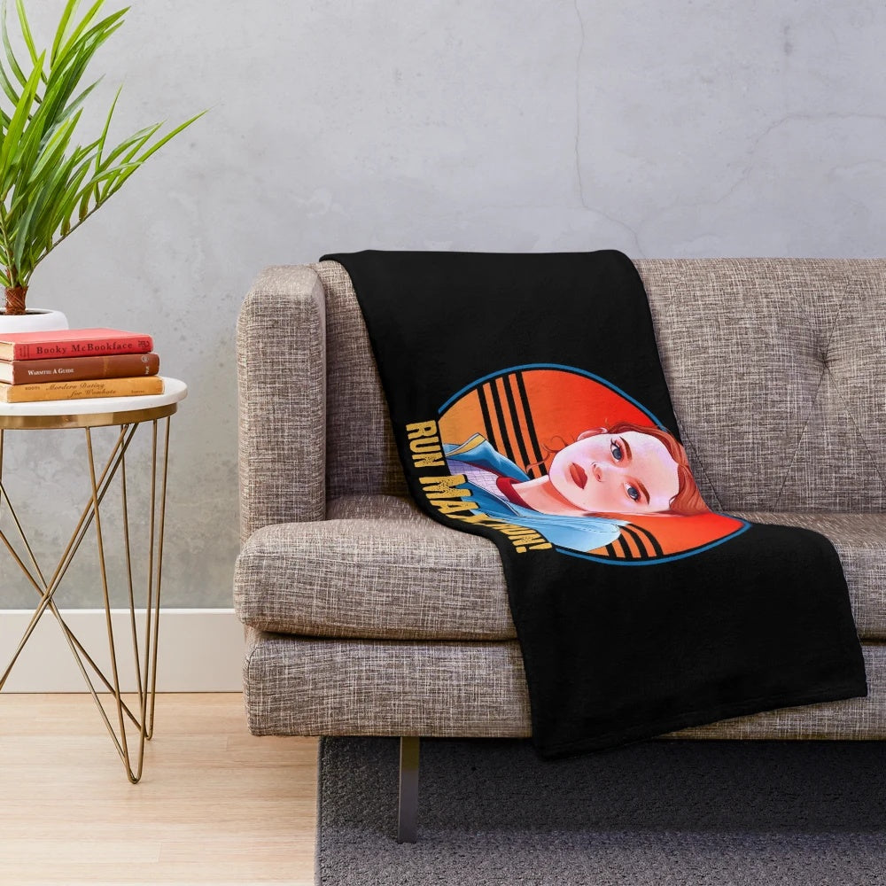 Stranger Things Inspired Plush Blanket with Pop Art Design