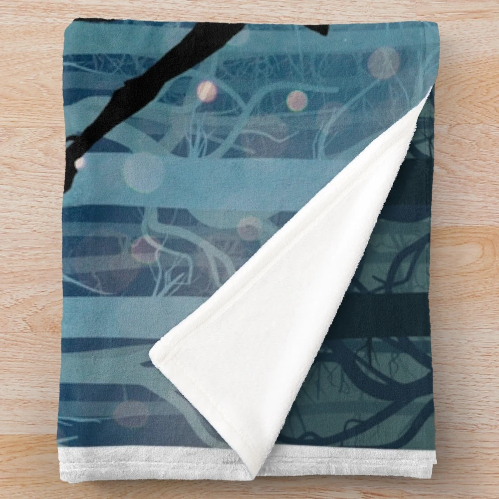 Soft, plush blanket featuring Stranger Things inspired graphic design