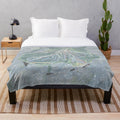 Stratton Resort Trail Map Plush Blanket