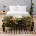 Strawberry fields plush blanket with nature motifs
