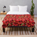 Soft and Plush Strawberry Themed Blanket