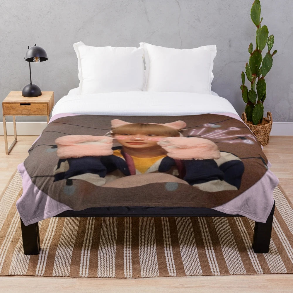 Stray Kids Felix Inspired Plush Blanket