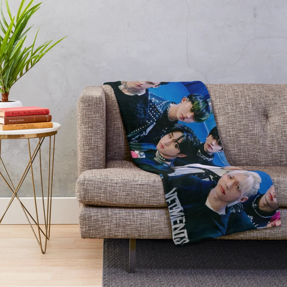 Stray Kids Inspired Plush Blanket with Band Members