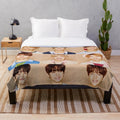 Stray Kids-inspired plush blanket featuring the members' photos in a collage design