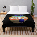 Soft and cozy plush blanket featuring a bowling strike design
