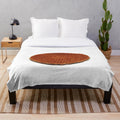 Soft and cuddly plush blanket featuring a stroopwafel design