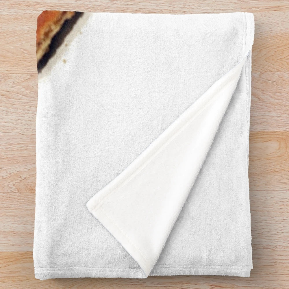Soft and cuddly plush blanket featuring a stroopwafel design