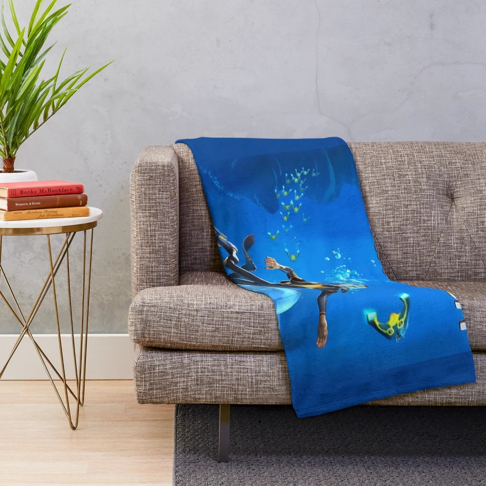 Subnautica-inspired plush blanket for cozy underwater-themed decor