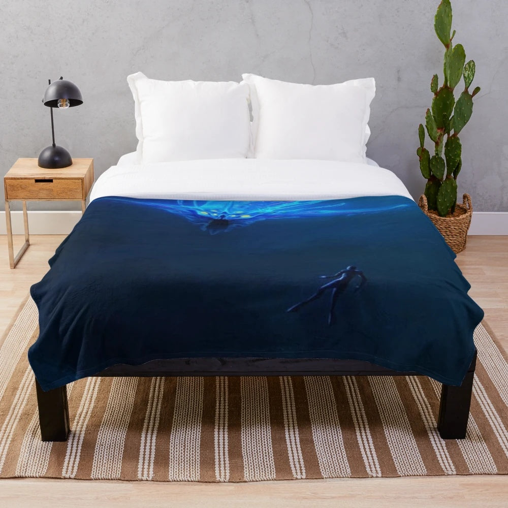 Subnautica leviathan plush blanket with cozy, soft design