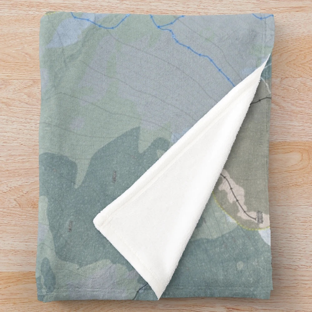 Sugarloaf Resort ski trail map printed on a plush, soft blanket