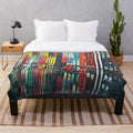Sun Valley inspired plush blanket with vintage ski photography