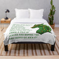 Sundew-inspired plush blanket featuring fantasy dragon wings