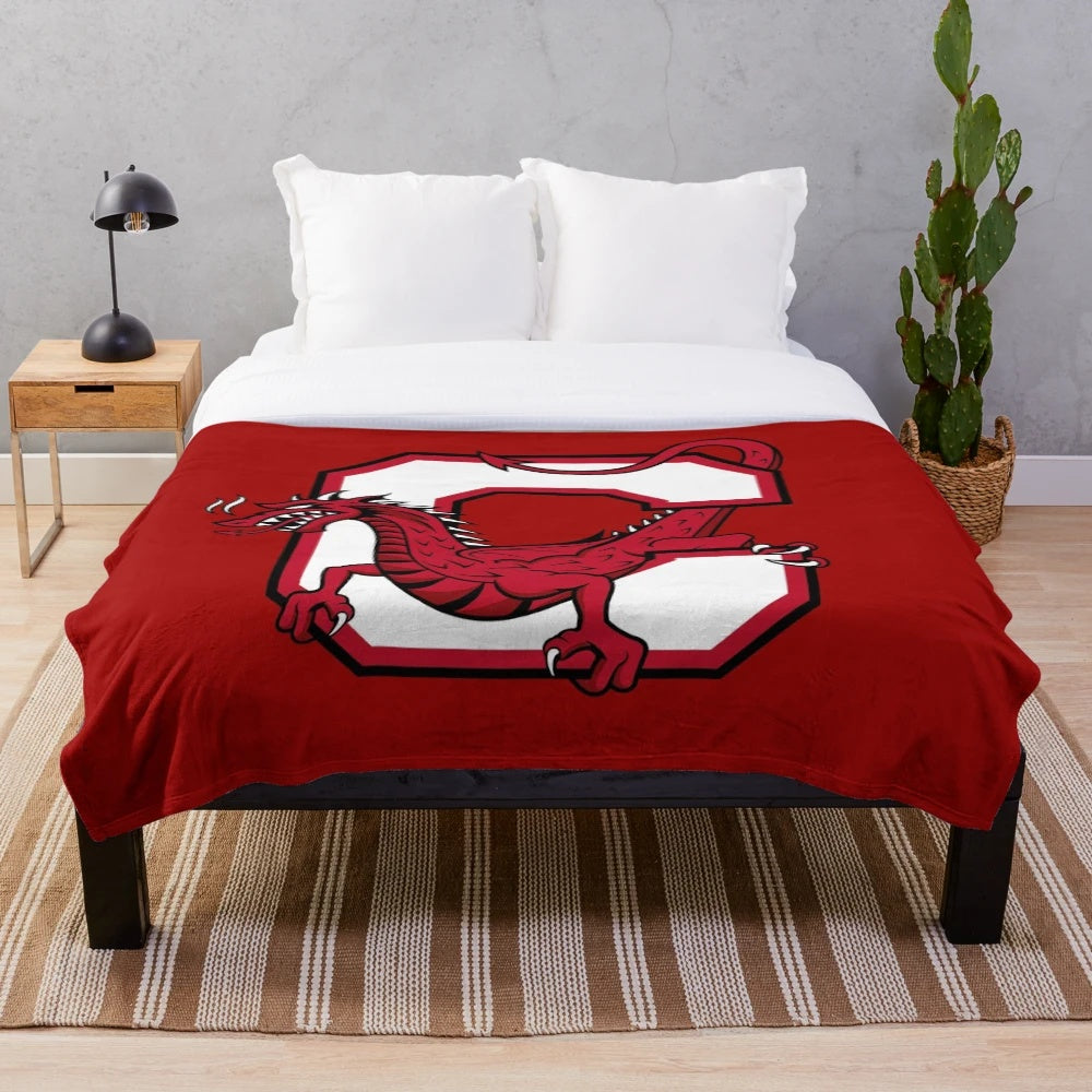 Suny Cortland Red Dragons Plush Blanket