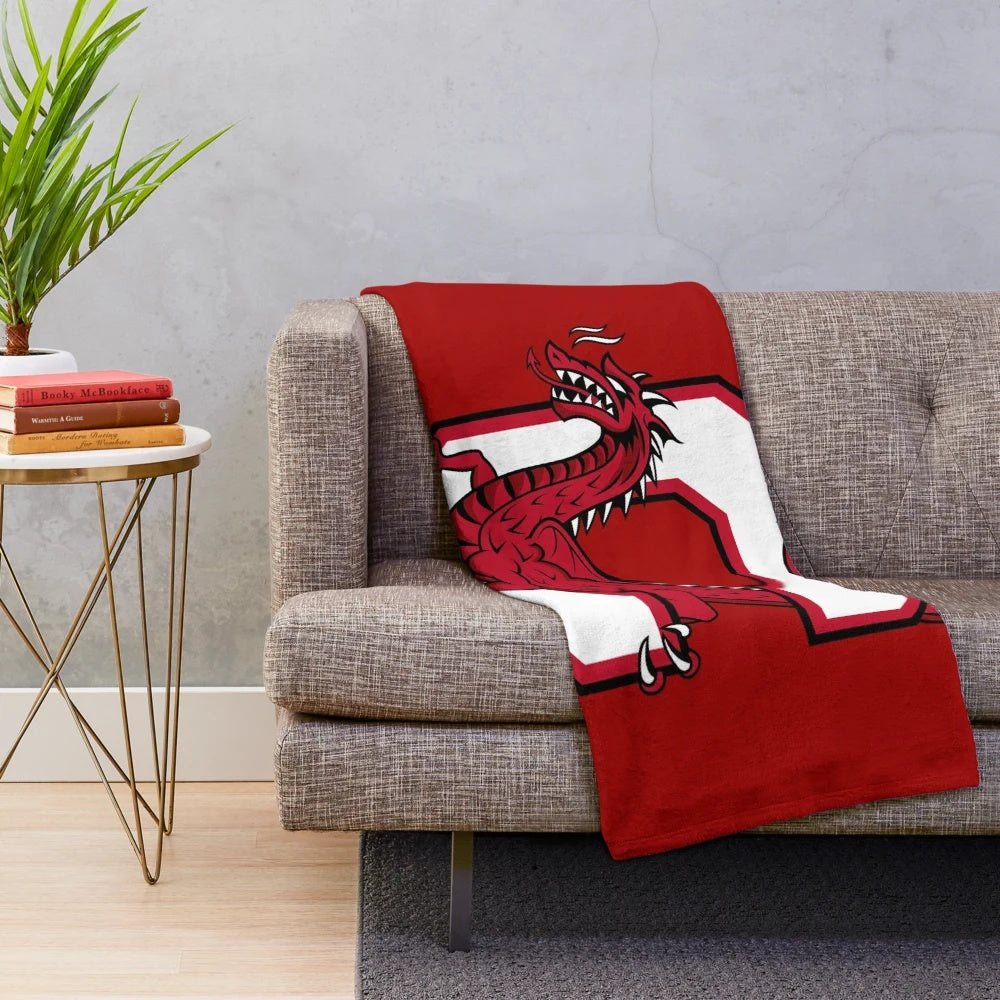 Suny Cortland Red Dragons Plush Blanket